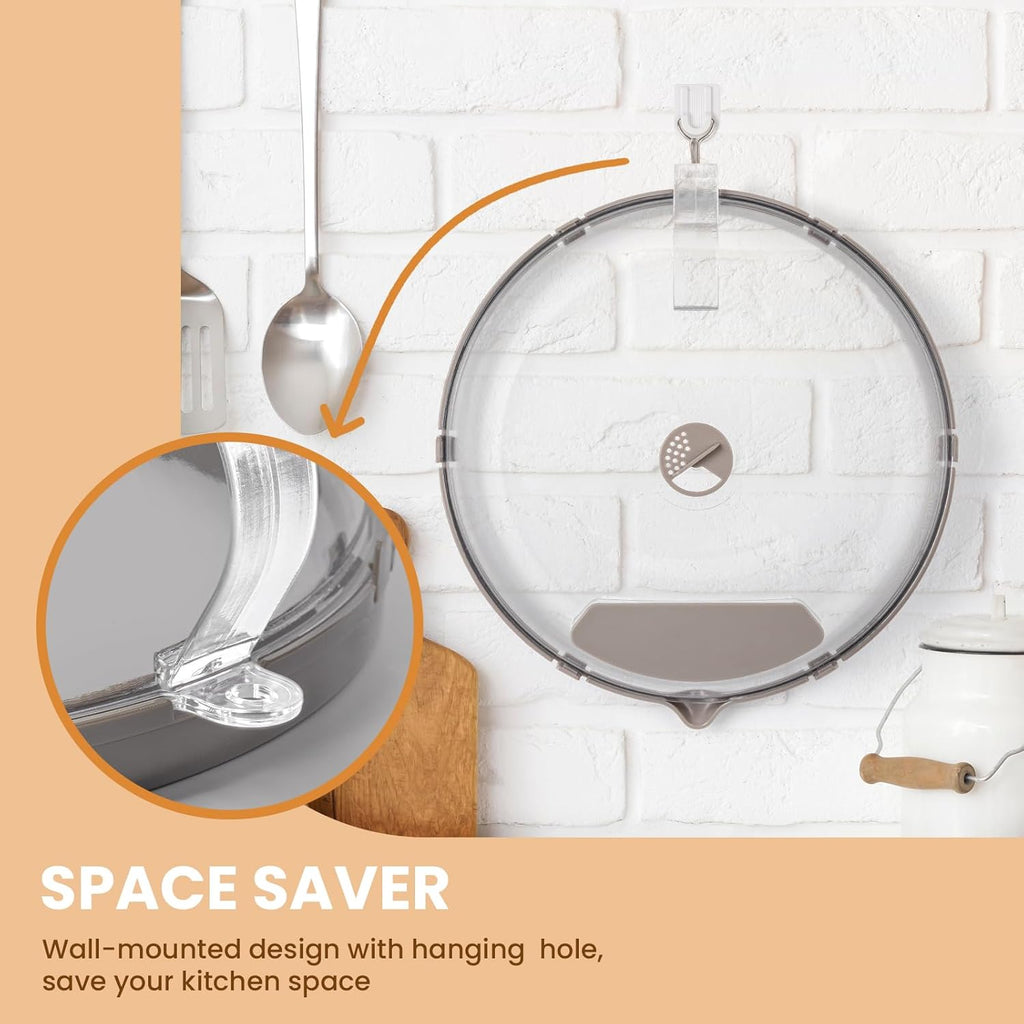 🍽️12" Microwave Food Cover with Steam Vent & Handle